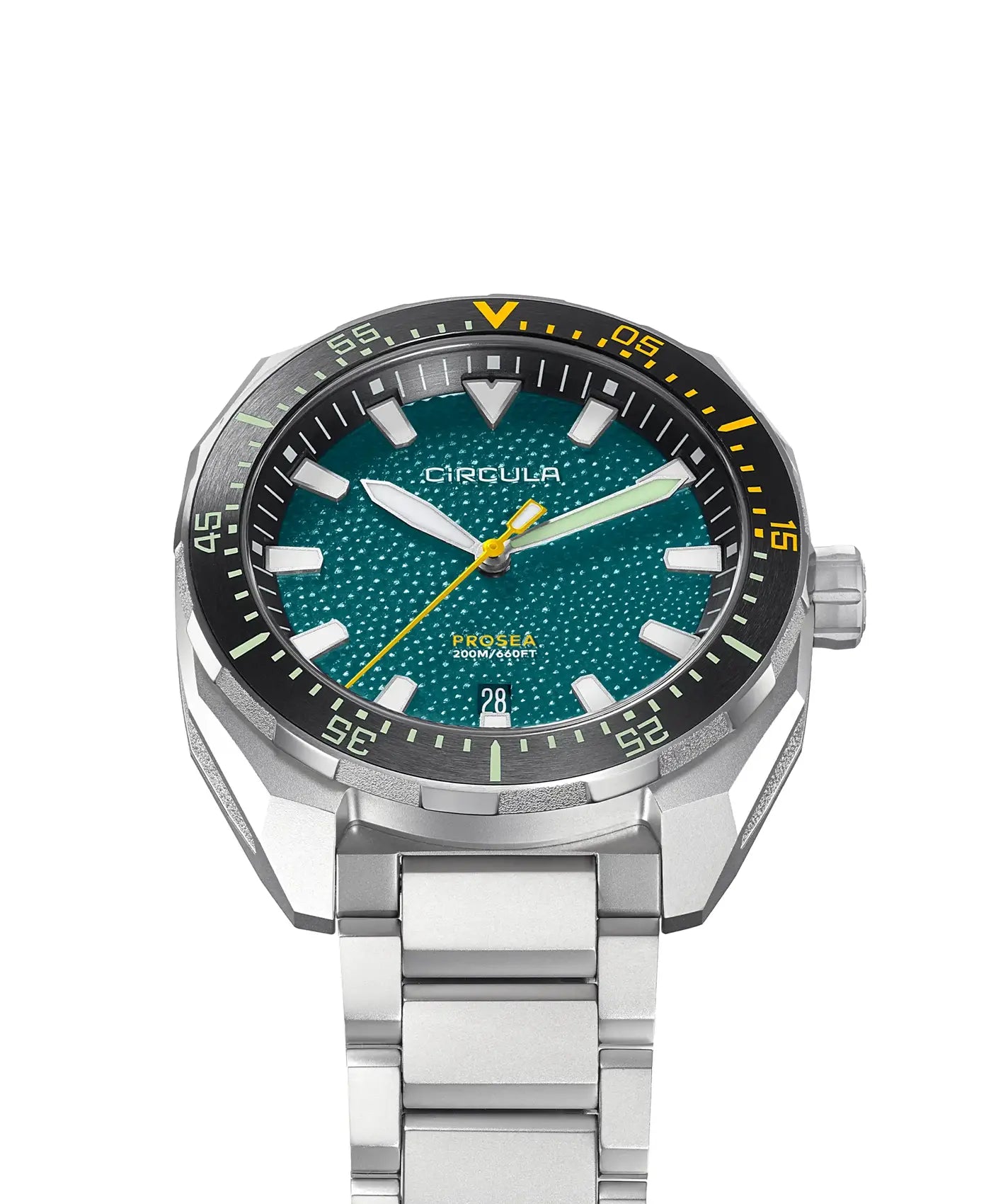 Circula - ProSea Green - metal bracelet - tilted