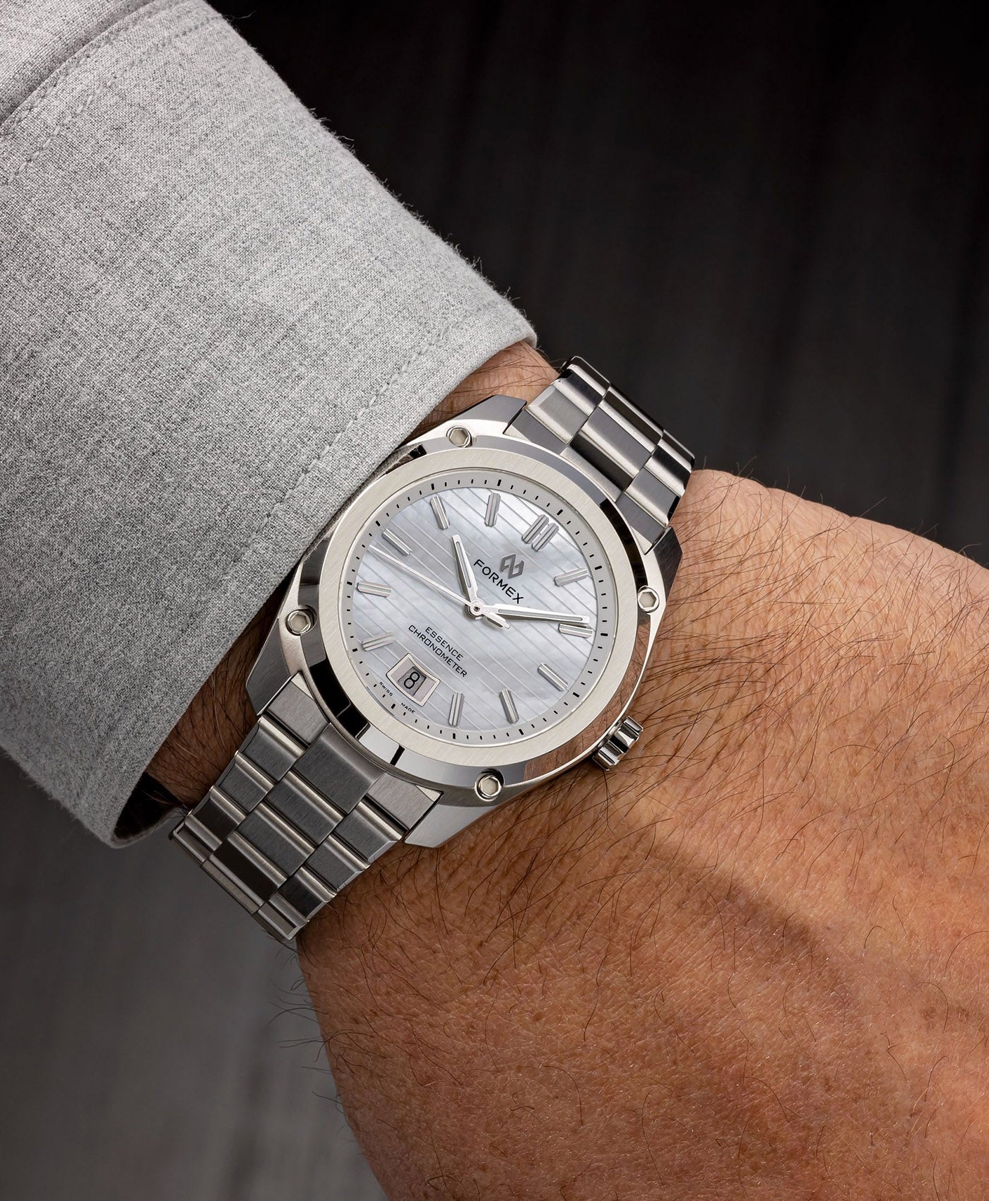 Formex - Essence ThirtyNine (39mm) Automatic Chronometer - Nacre-mens wrist