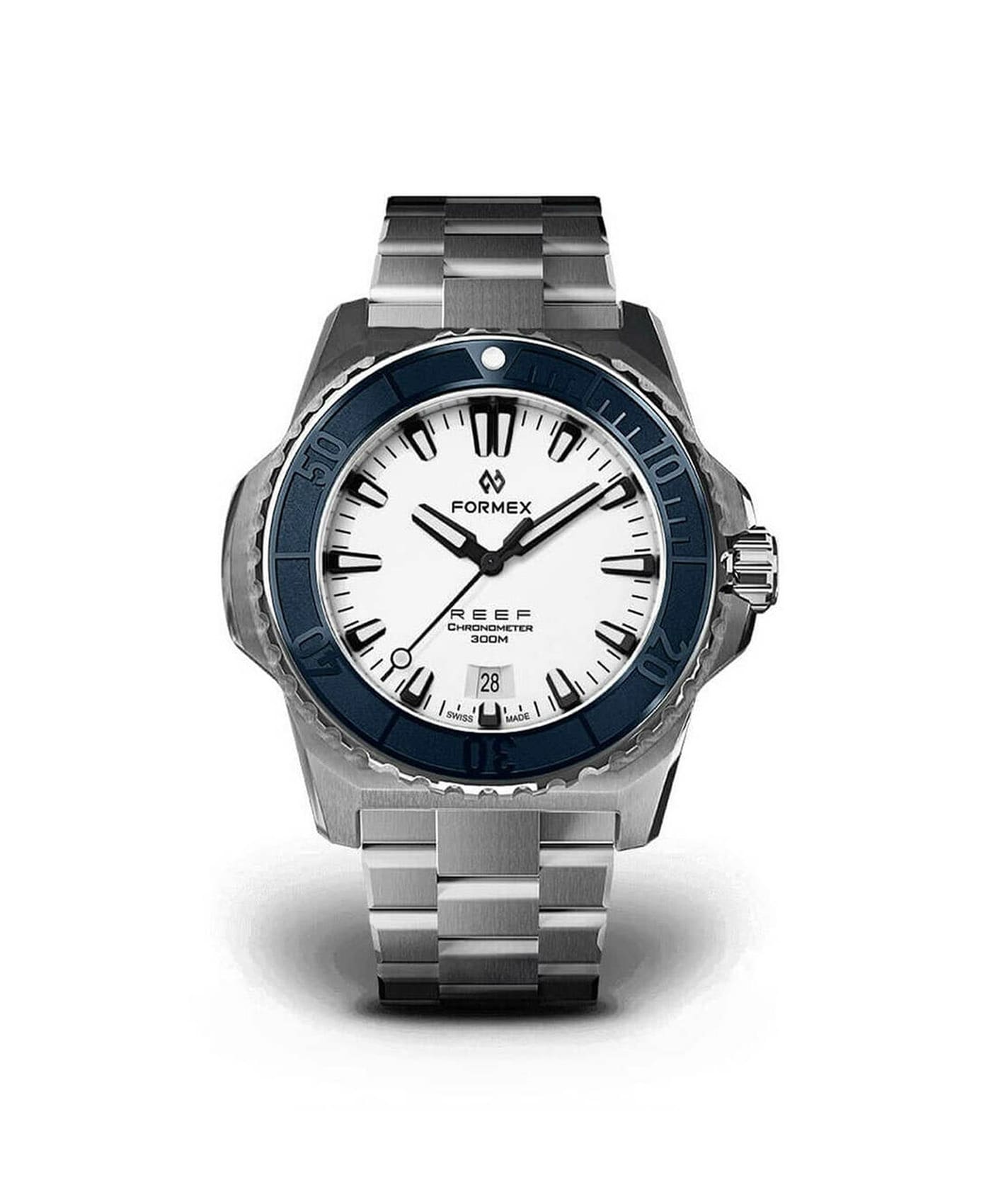 Formex - Reef - Automatic Chronometer COSC 300m_White Dial Blue Bezel