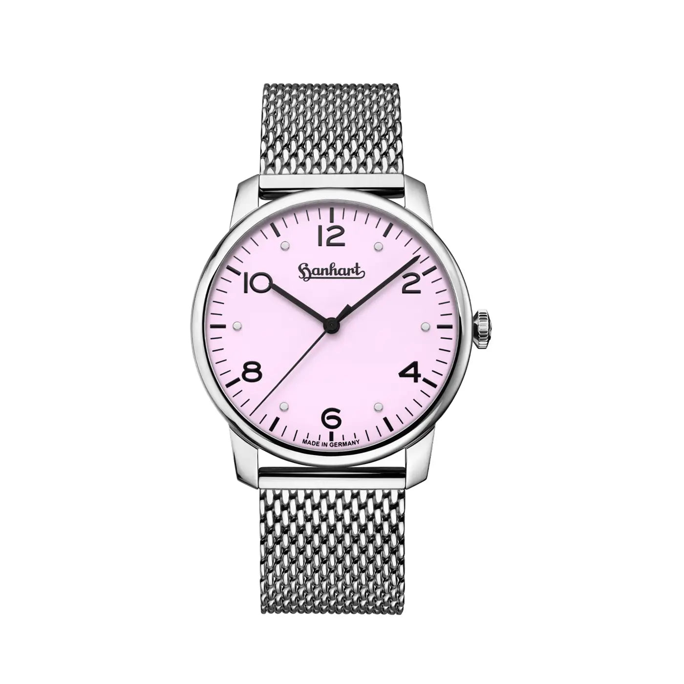 Hanhart - PIONEER Silva - Rosé - 38.5 mm - Milanaise Mesh bracelet