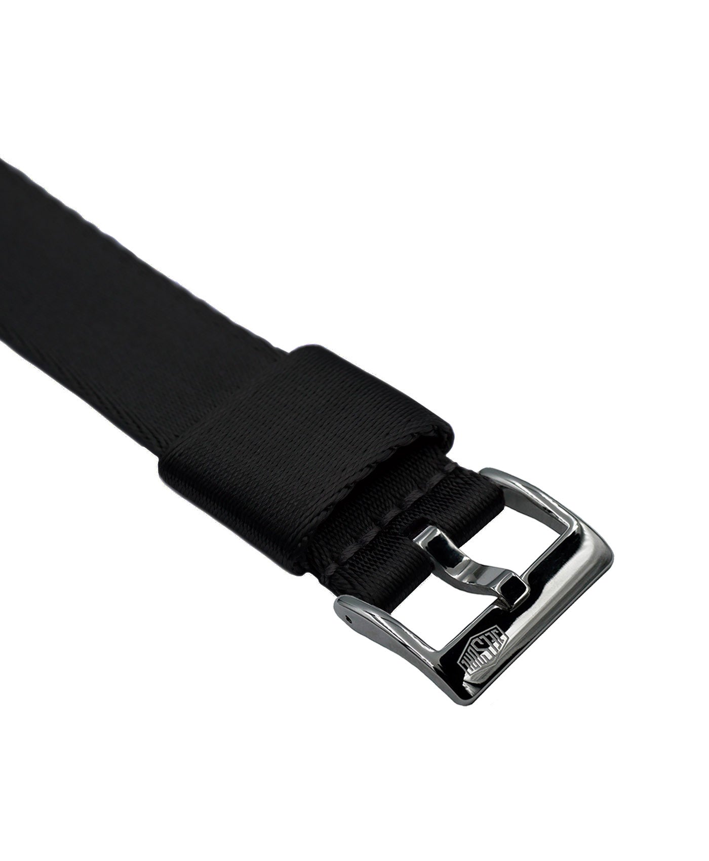 Jelsdal - Vintage Military Single Pass Nato Strap -Black-Polished buckle