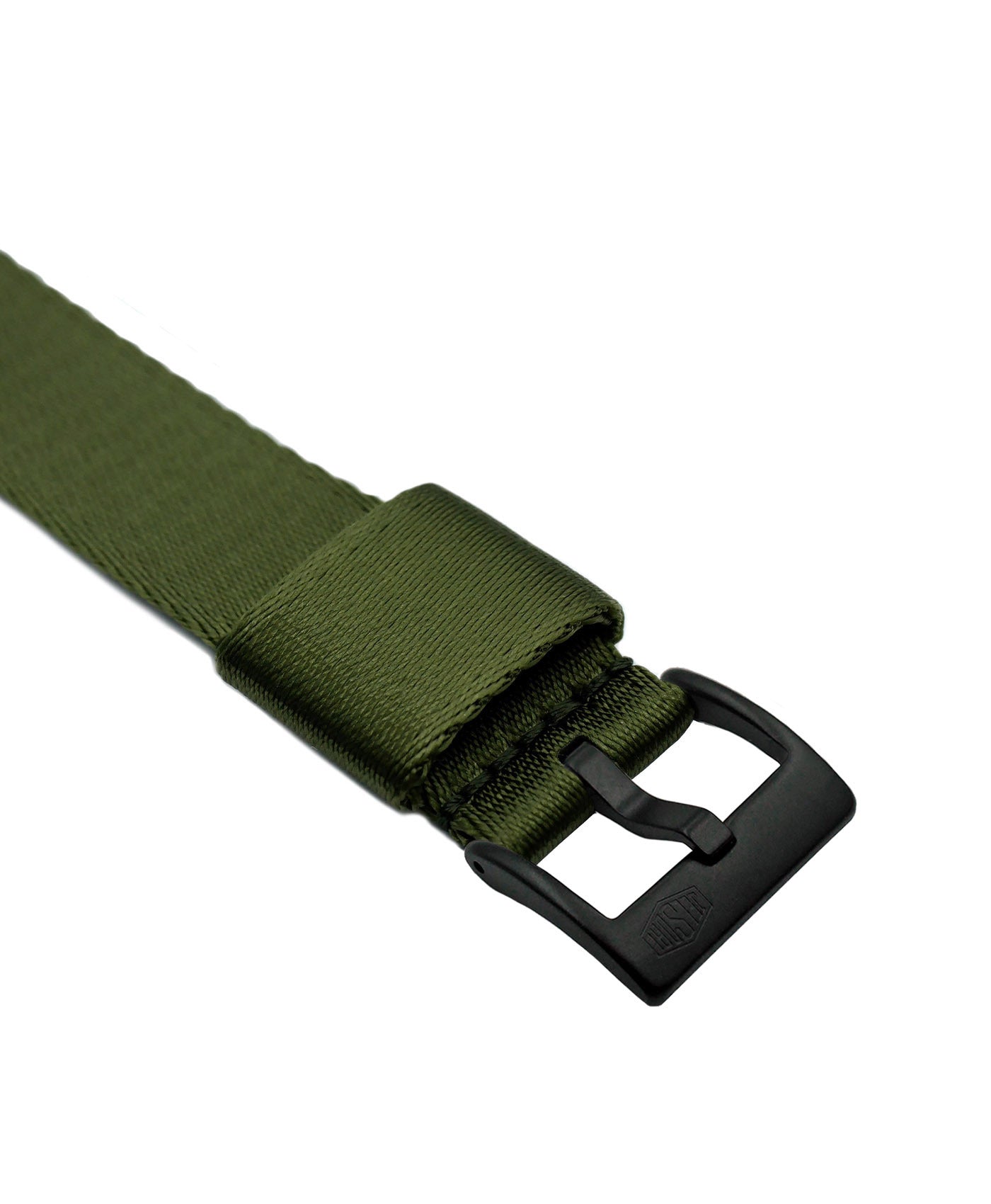 Jelsdal - Vintage Military Single Pass Nato Strap -Green-black PVD buckle