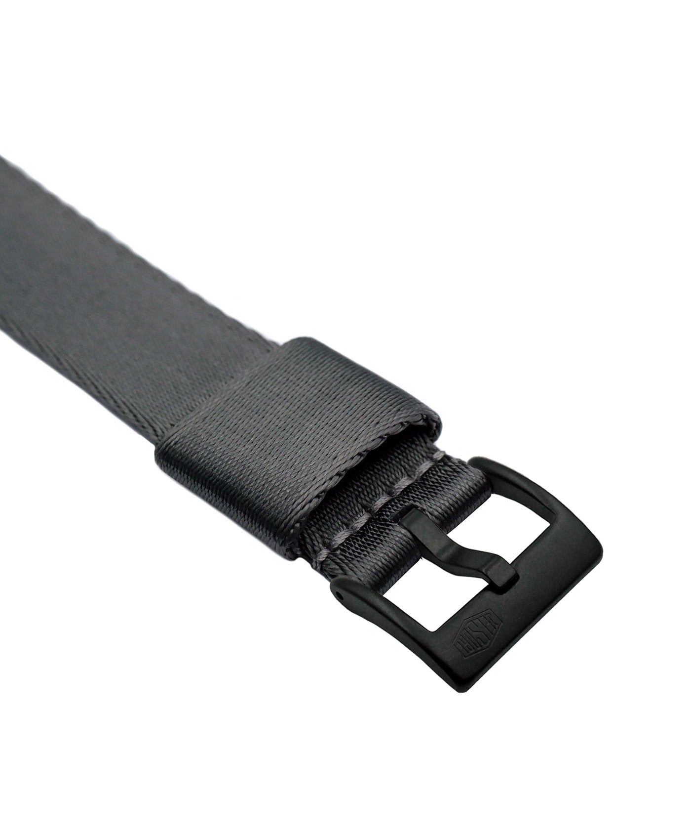Jelsdal - Vintage Military Single Pass Nato Strap -Grey-Black PVD Buckle