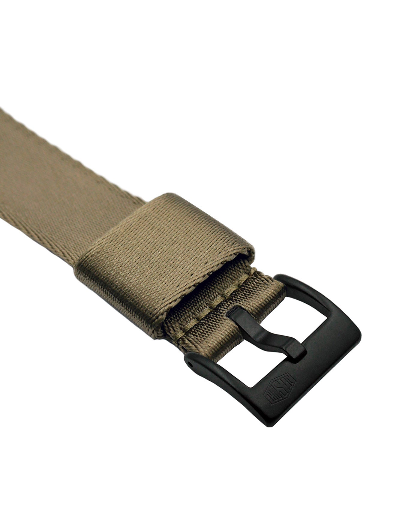 Jelsdal - Vintage Military Single Pass Nato Strap -Khaki-black bvd buckle