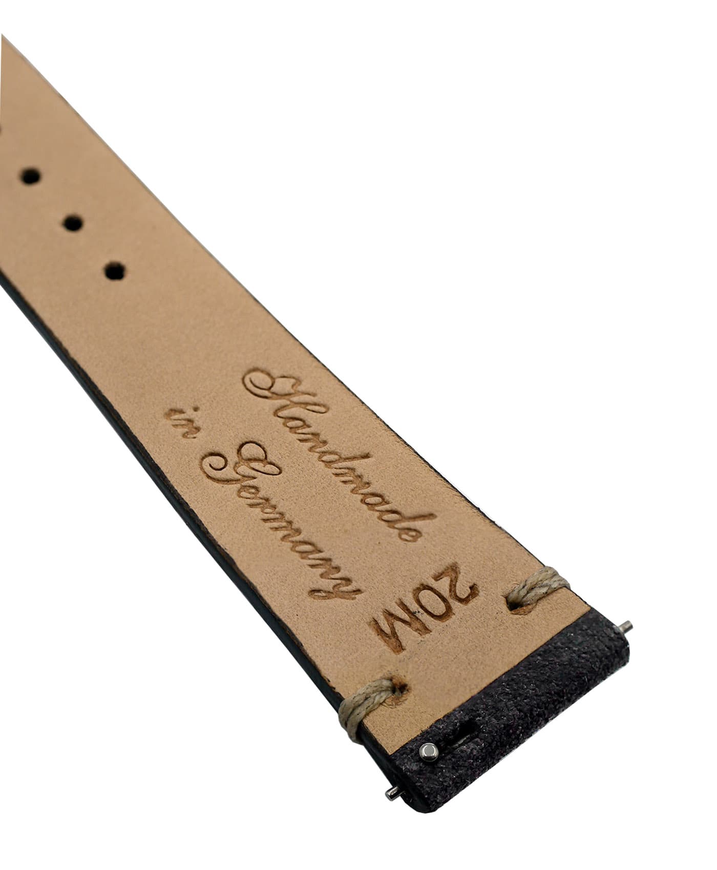 Jelsdal_Vintage Suede-Watch Strap-Dark Grey-close up-min