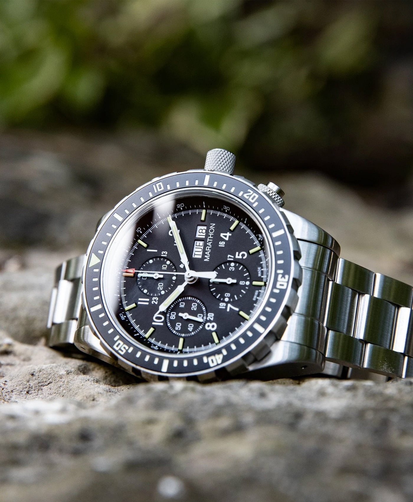 Marathon - 46mm Jumbo Diver/Pilot's Day/Date Automatic Chronograph (CS