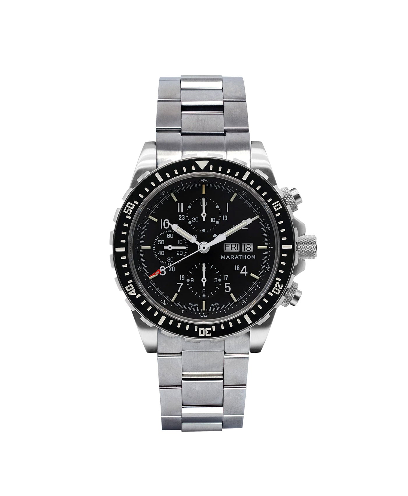 Marathon-46mm-Jumbo-Diver-Pilots-Day-Date-Automatic-Chronograph-CSAR-With-Stainless-Steel-Bracelet