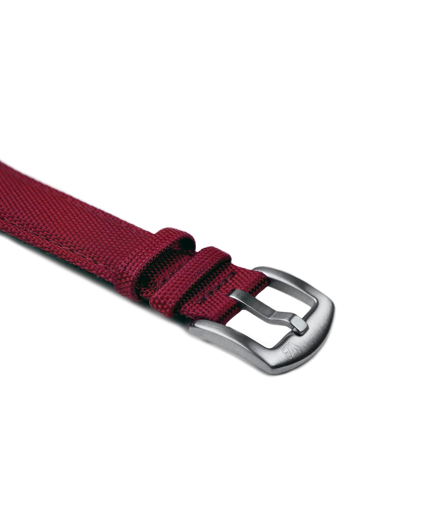 Premium Sailcloth watch strap Burgundy_WB Original_Buckle