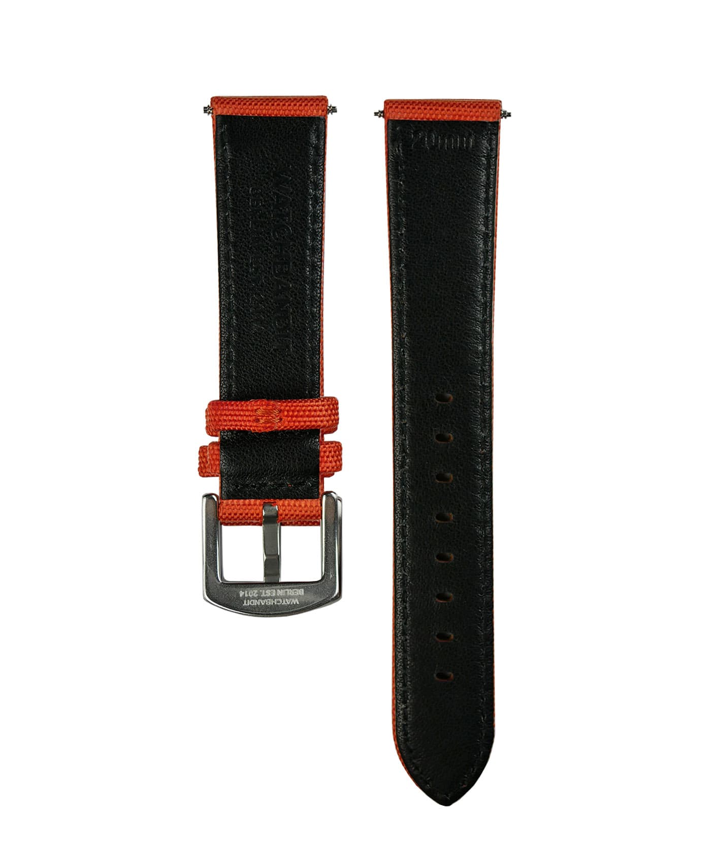 Premium Sailcloth-watch strap-orange-WB Original-back-min