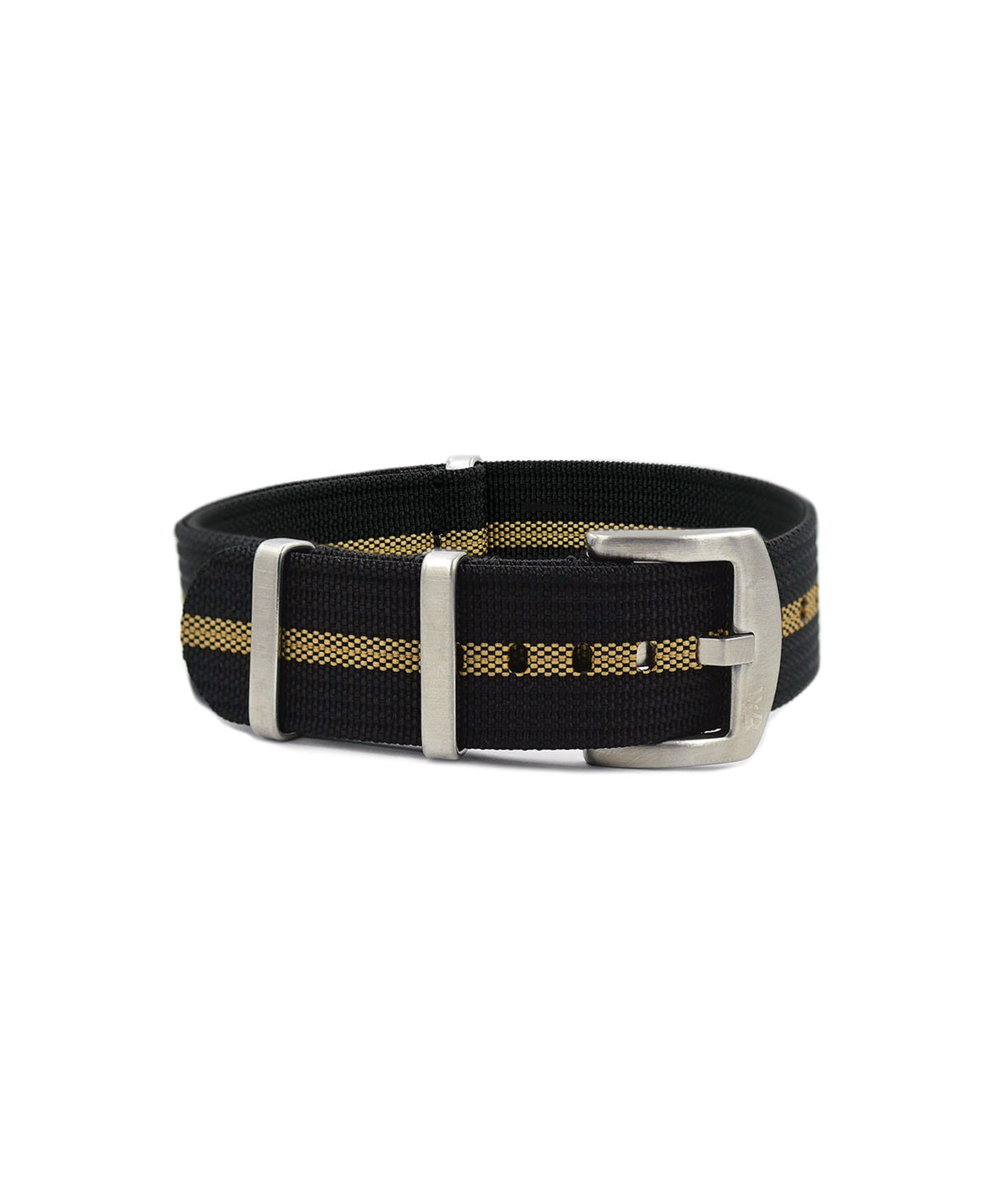 Ribbed Nylon Strap - Black/Beige | WB Original