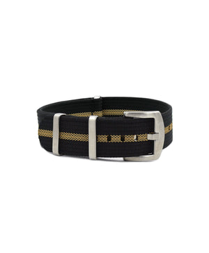 Ribbed Nylon Strap - Black/Beige | WB Original