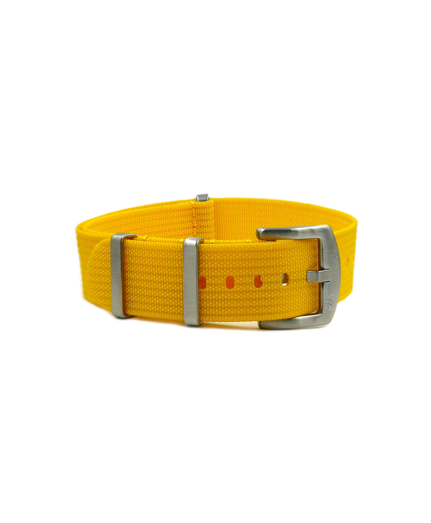 Ribbed Nato Strap - Yellow - Brushed | WB Original
