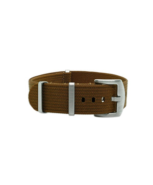 Ribbed Nylon Strap - Brown | WB Original