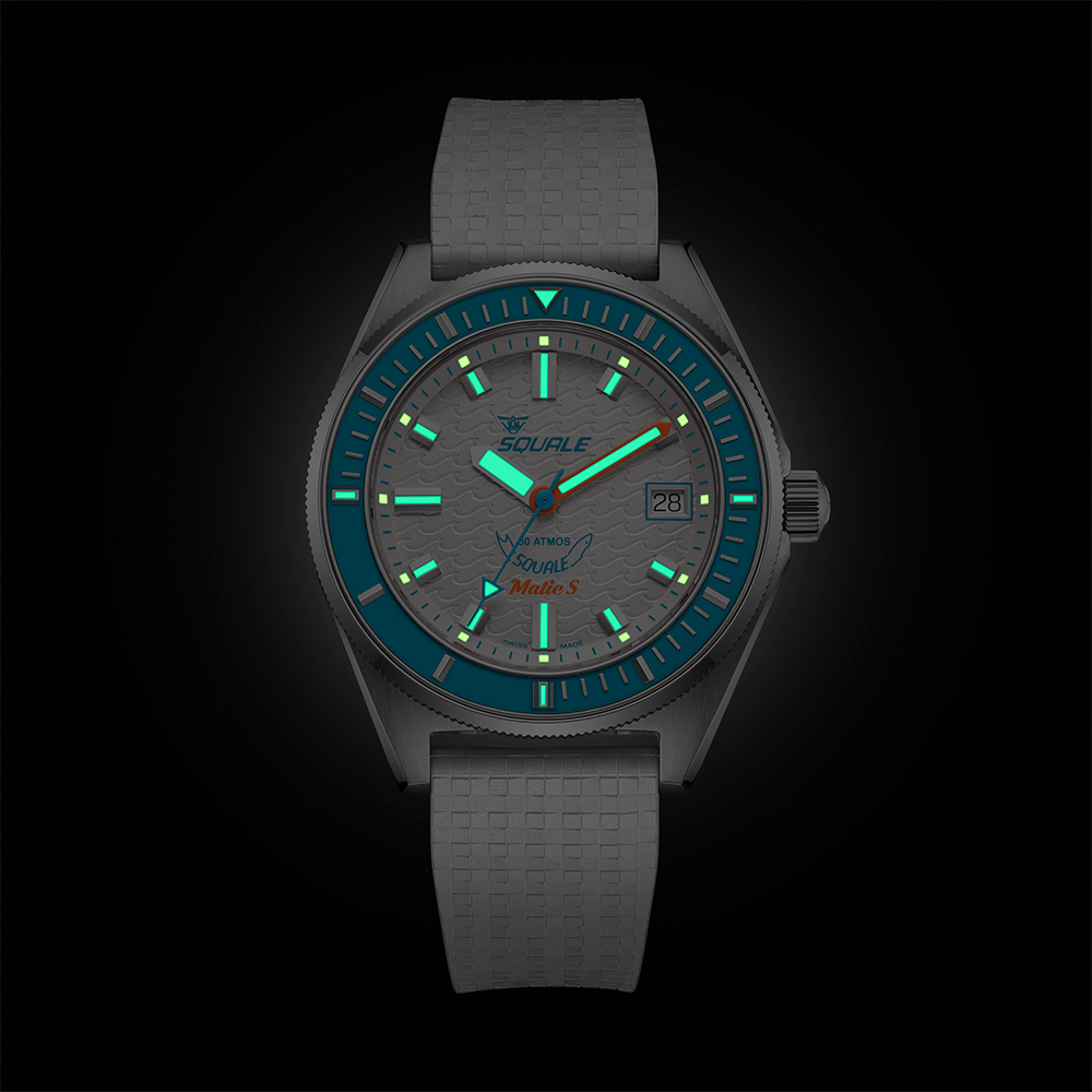 Squale - Matic S White Mosaic Rubber - REFMATICLBWT.MRWT