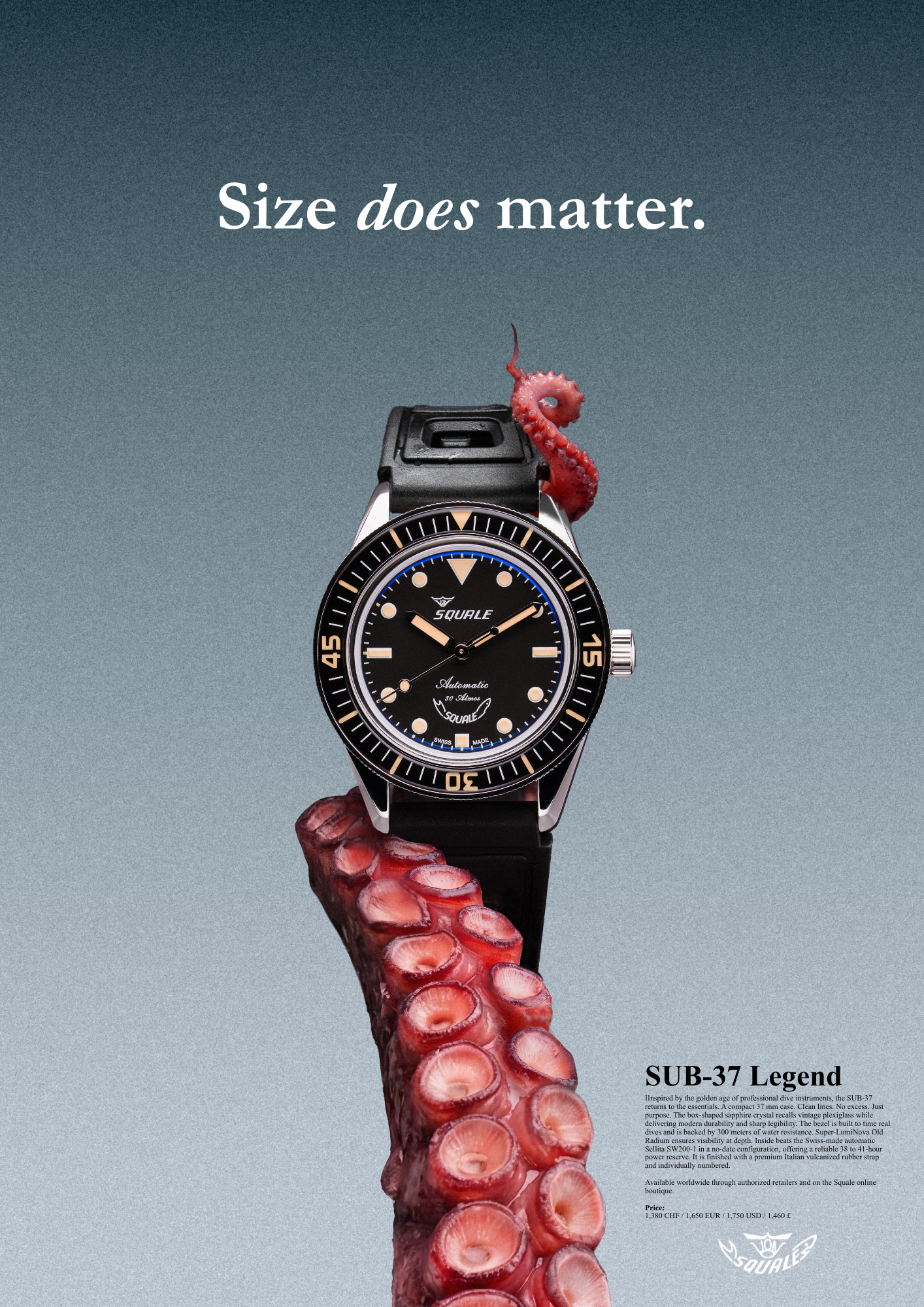 Squale - Sub 37 Legend - SUB-37BKBK.RBR
