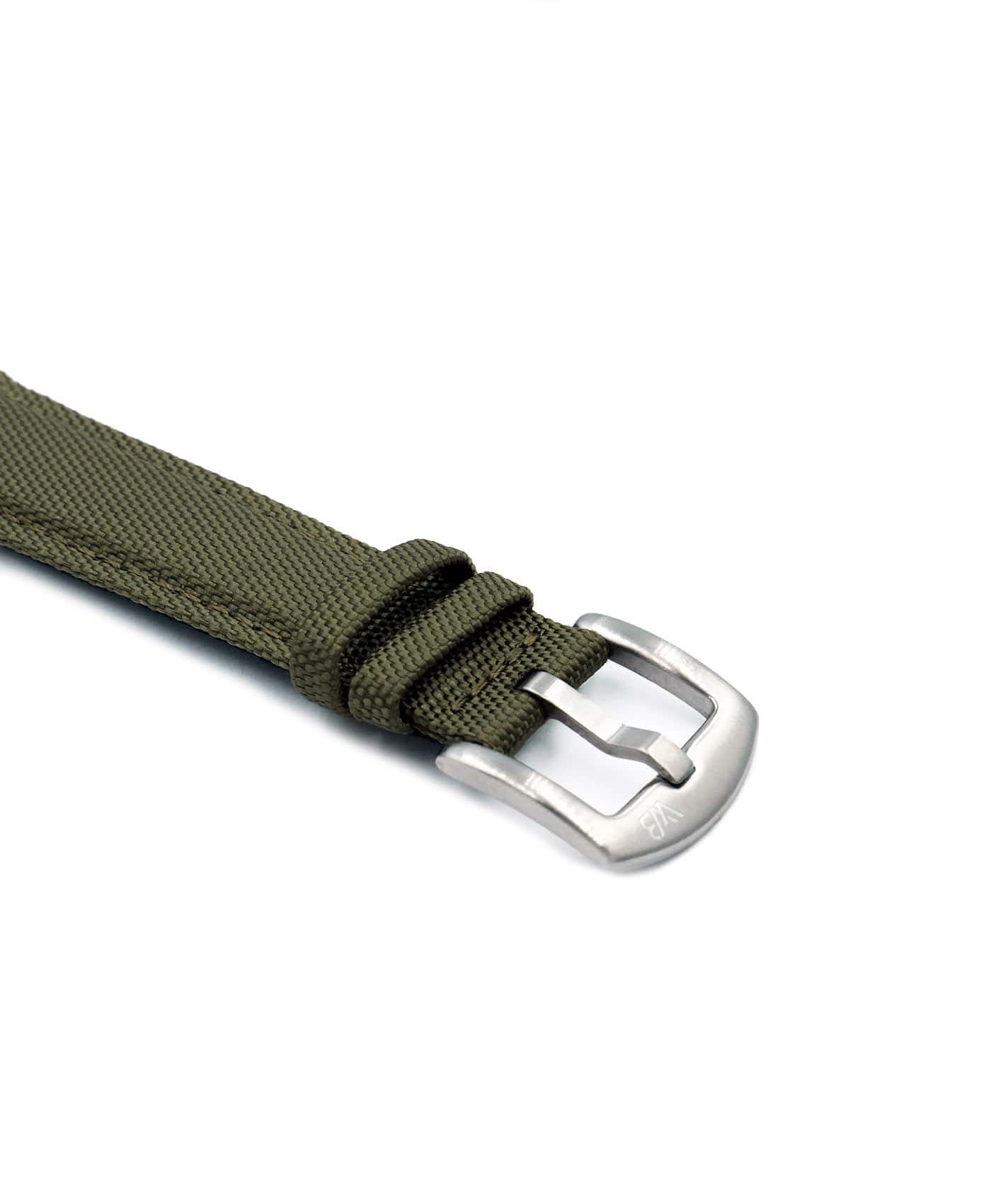 Premium Sailcloth watch strap green WB Original buckle