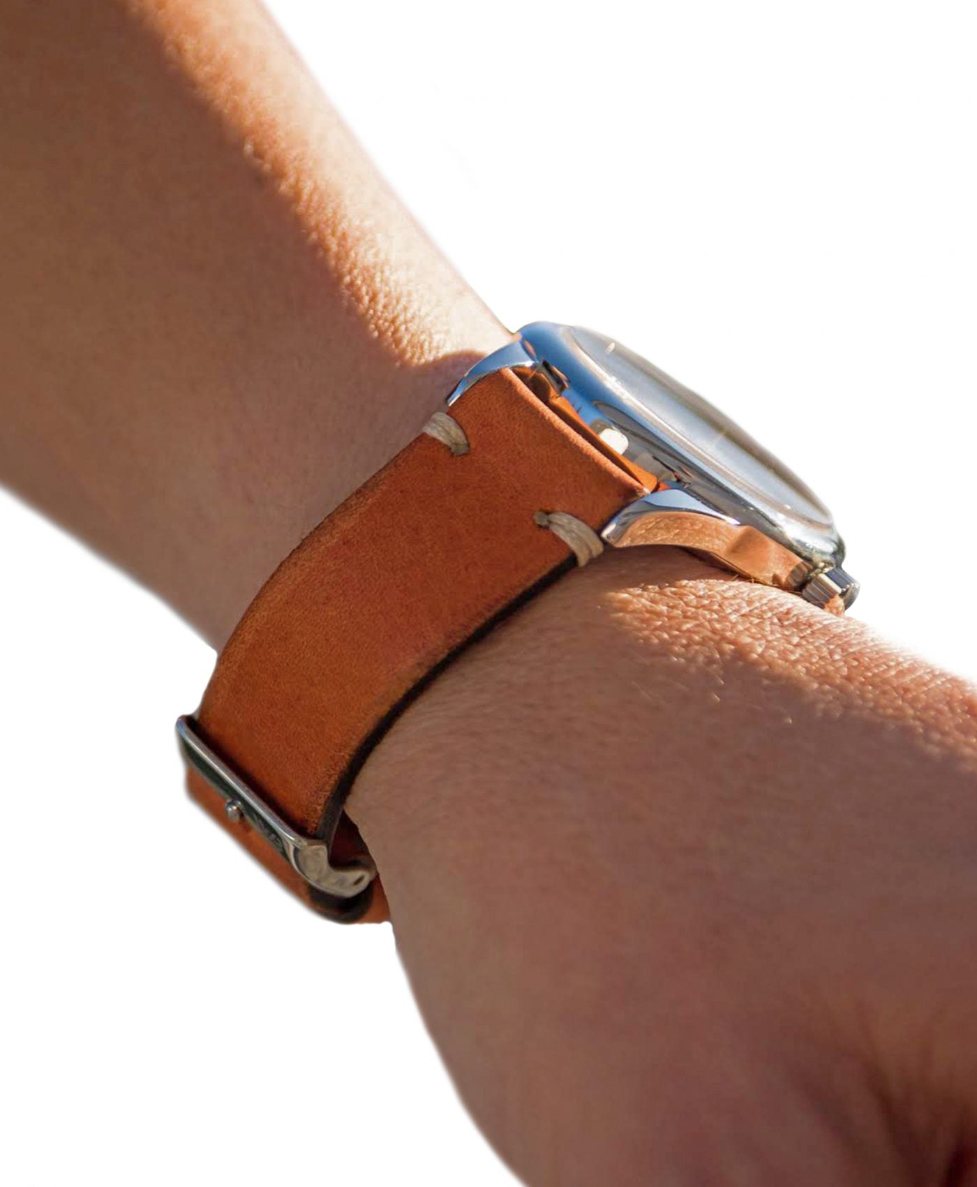 Nomos Club am WB Original cognac vintage Lederarmband