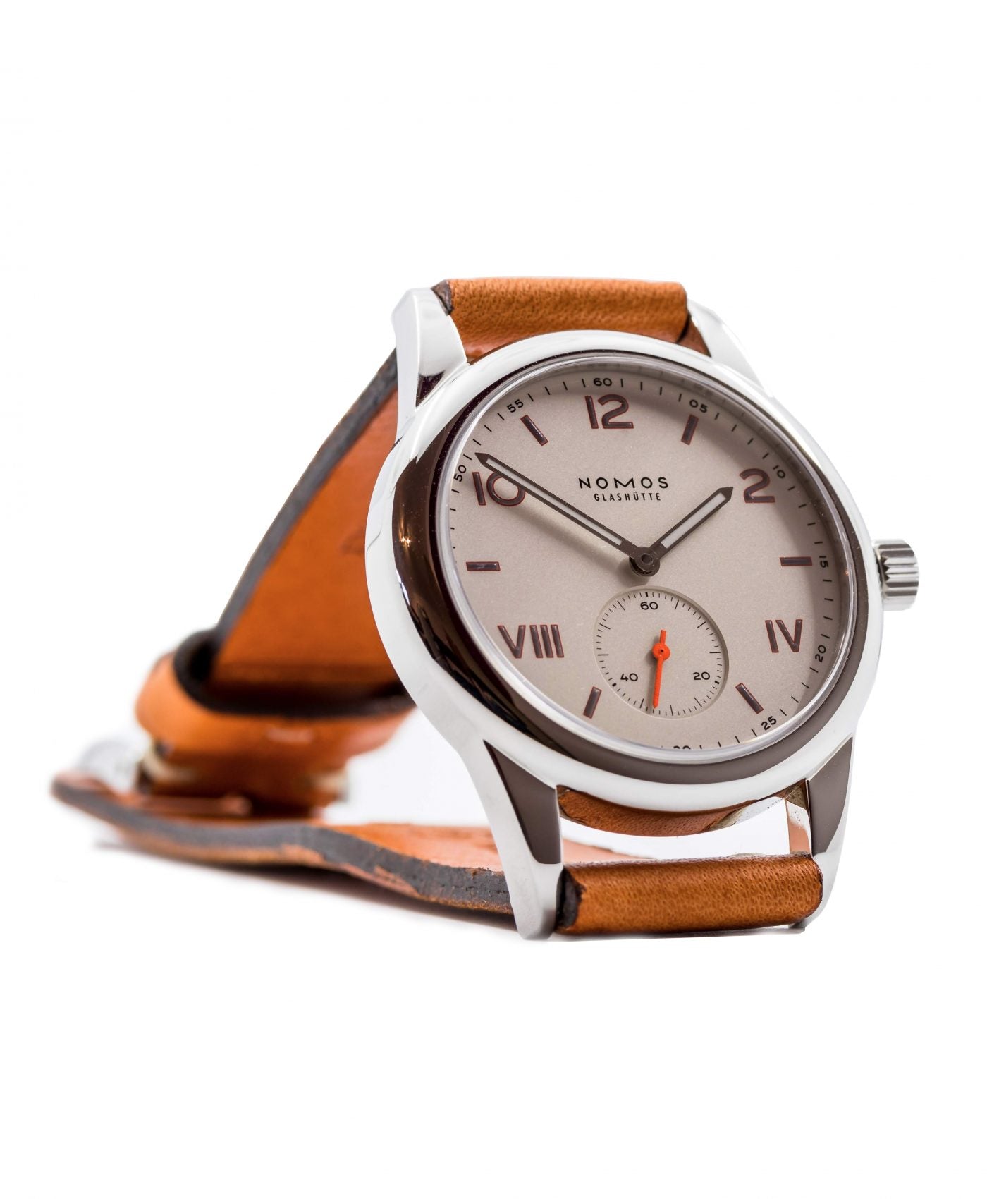 nomos club vintage wb original lederarmband cognac
