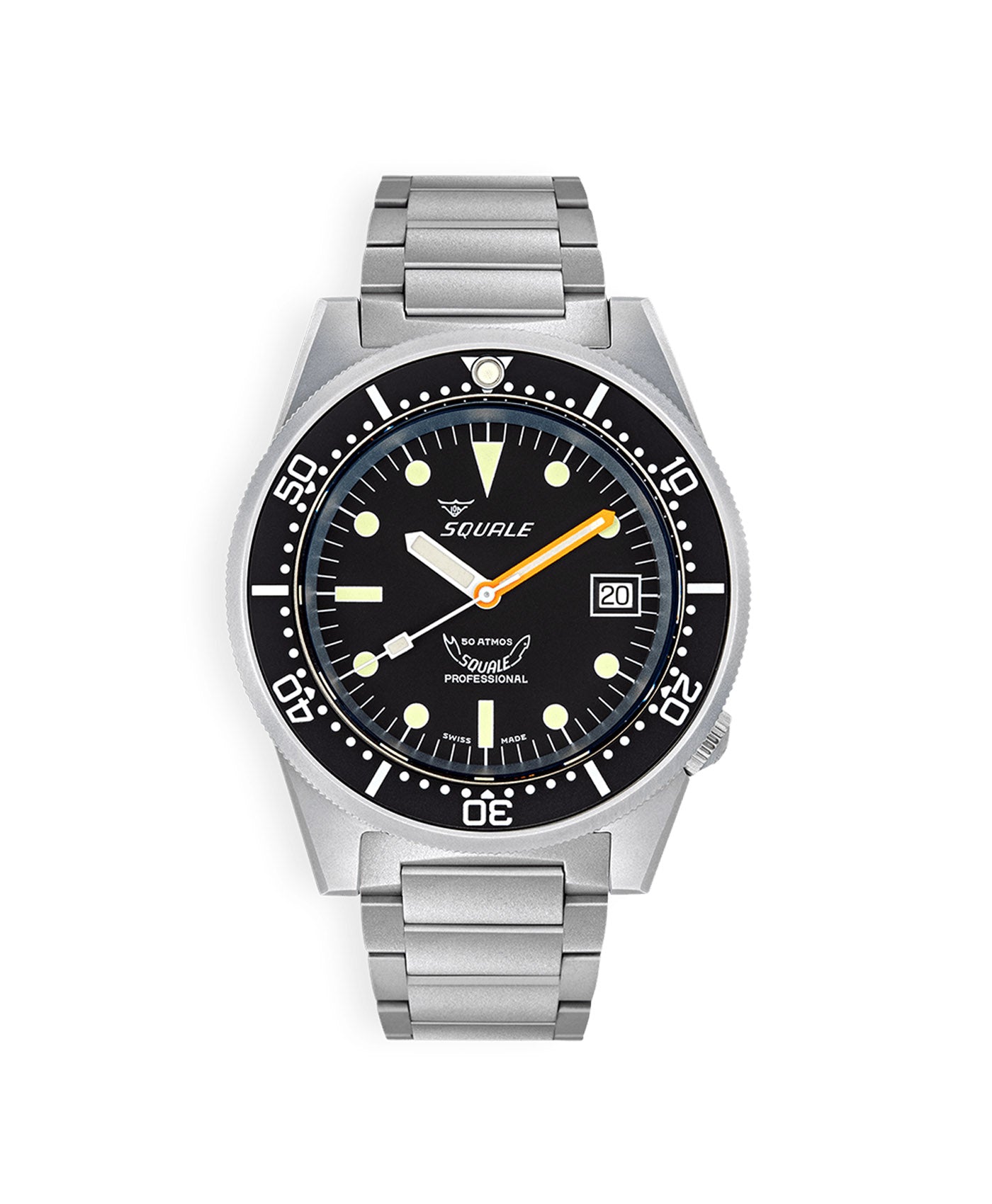 Squale - 1521 Black - Blasted - Bracelet - 1521BKBL.SQ20S