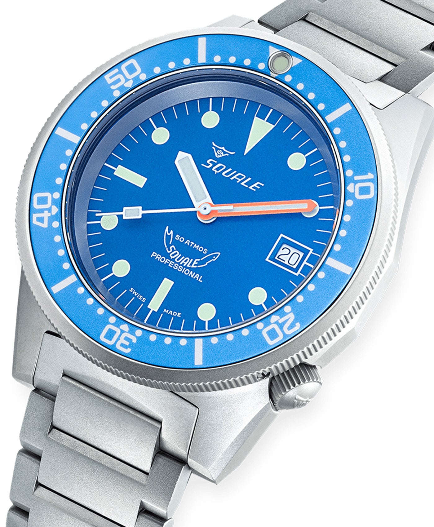 Squale - 1521 Blue - Blasted - Bracelet - 1521BLUEBL.SQ20S