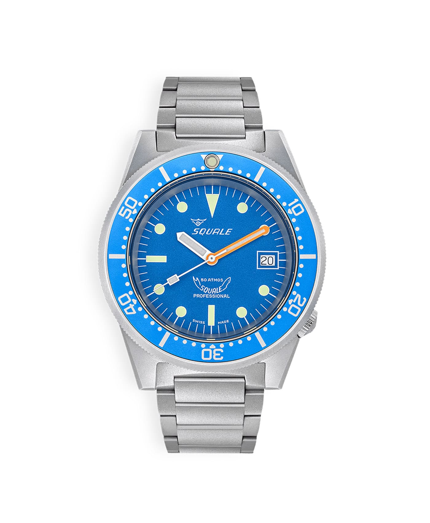 Squale - 1521 Blue - Blasted - Bracelet - 1521BLUEBL.SQ20S-min