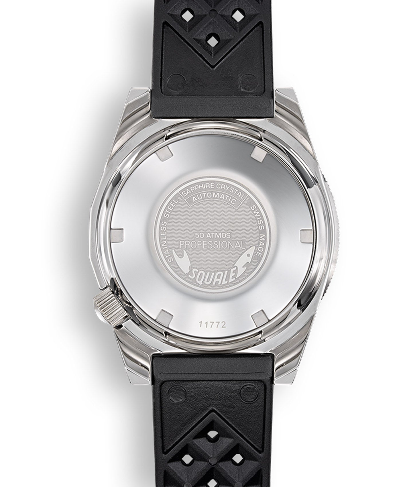 Squale - 1521 Green Ray Rubber - 1521PROFGR.HT-case back