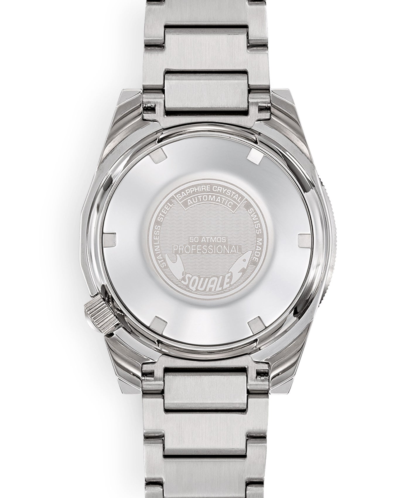 Squale - 1521 Ocean - Polished - Bracelet - Case back-min