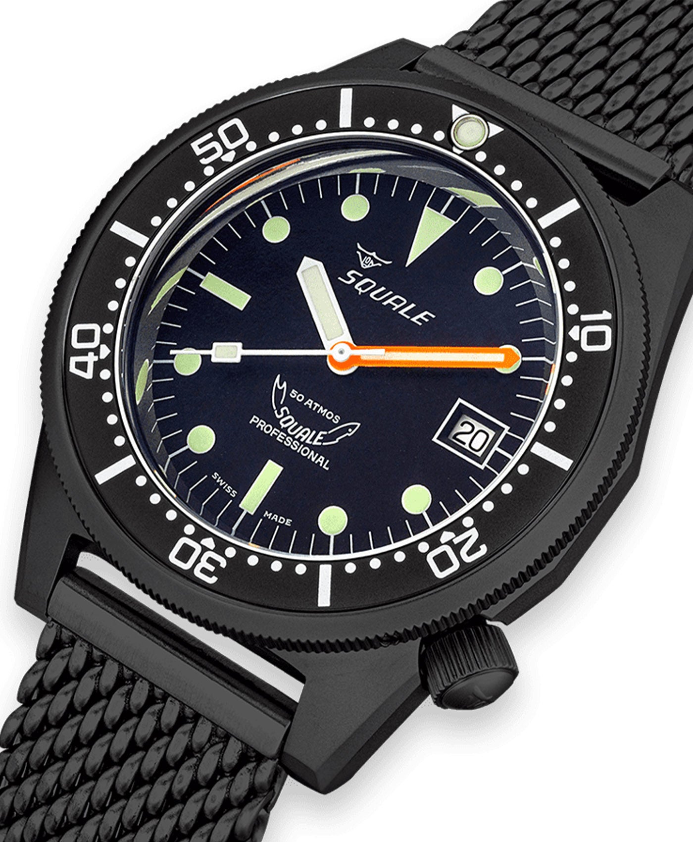 Squale - 1521 Series - Sandblasted PVD - Mesh Bracelet