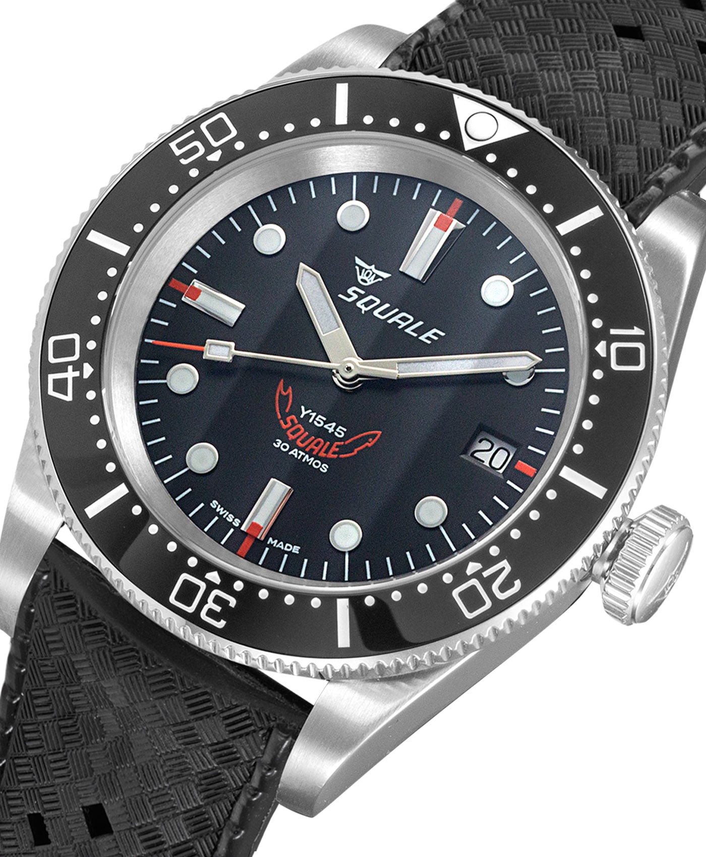 Squale-1545 Series-1545BKBKCHT-close up-min