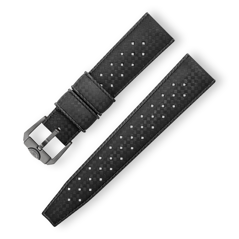 Squale - Homage Tropic Rubber Watch Strap - Black