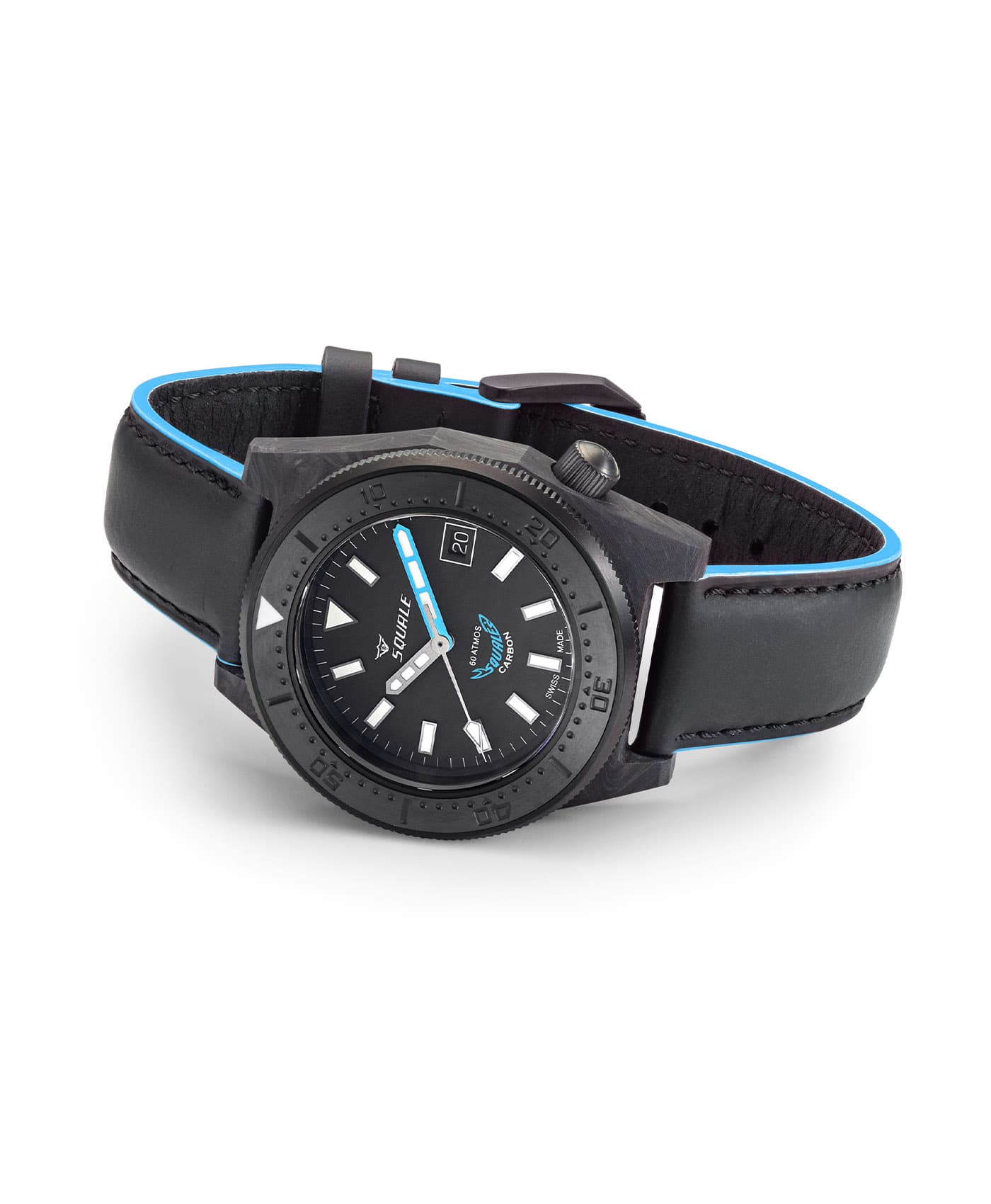 Squale - 60 ATM - T-183 Forged Carbon - Blue