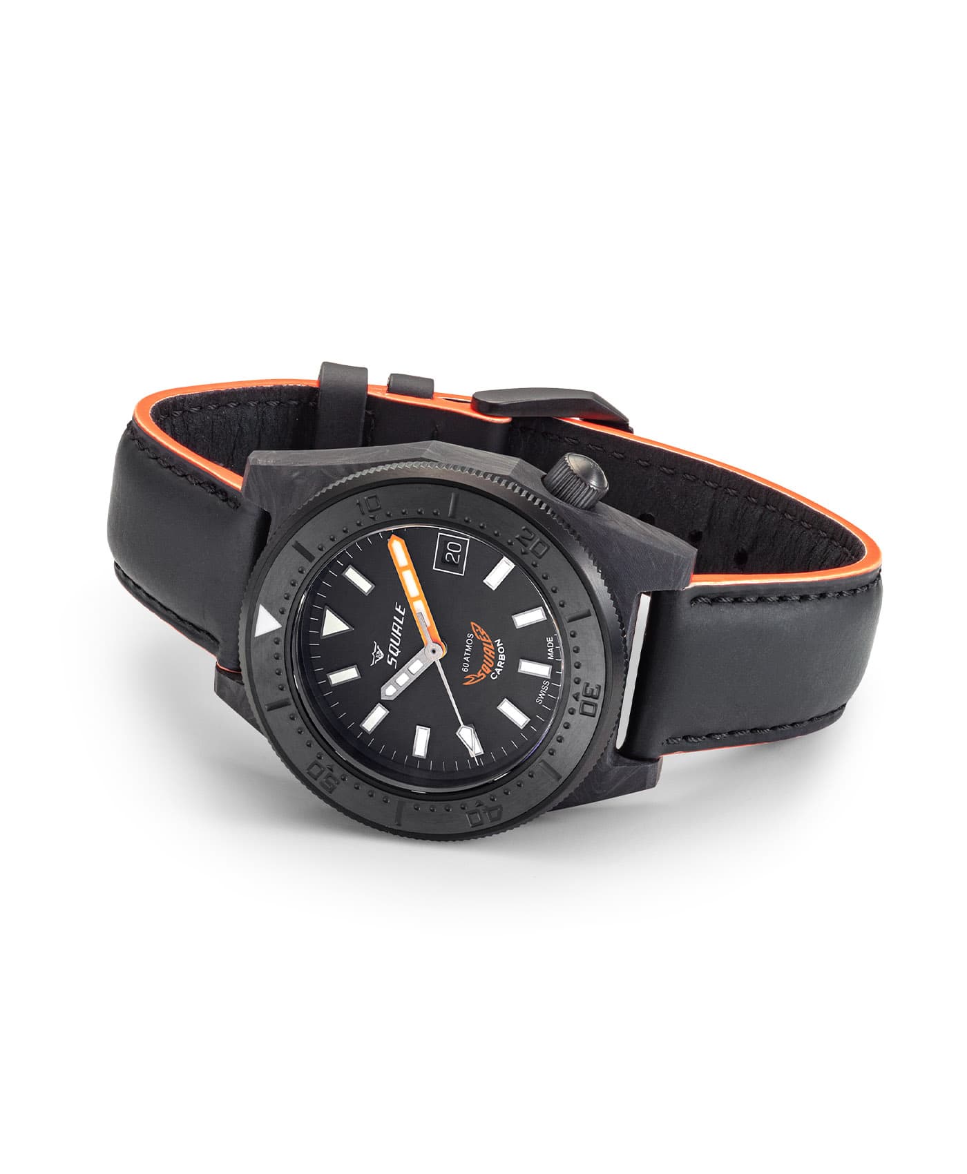 Squale - 60 ATM - T-183 Forged Carbon - Orange