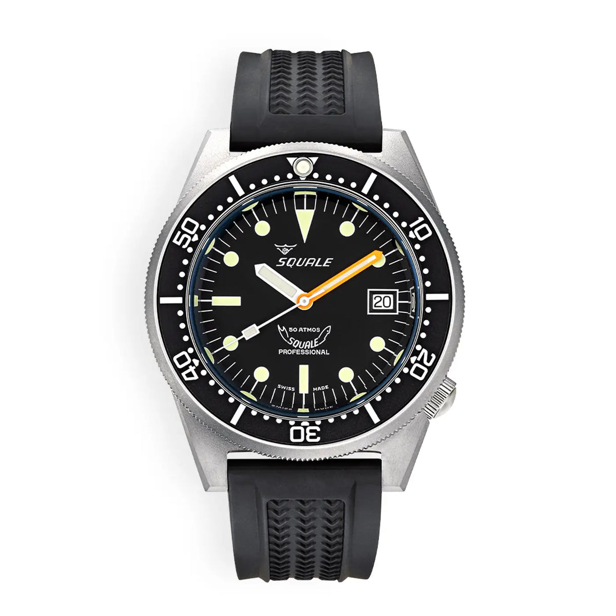 値下げ！SQUALE 1521 Professional 自動巻き時計 Squale - 1521 Series - Black - Sandblasted