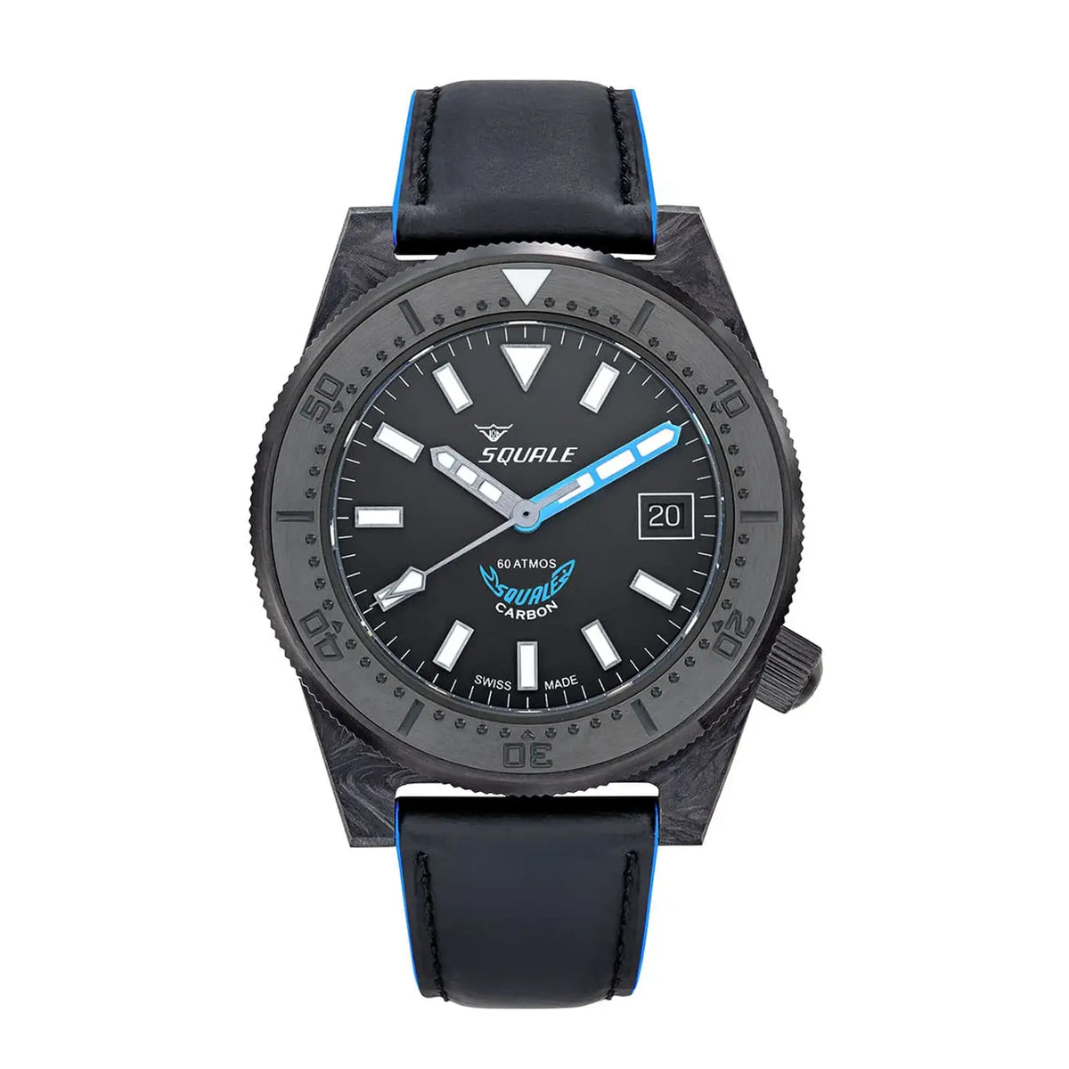 Squale - 60 ATM - T-183 Forged Carbon - Blue