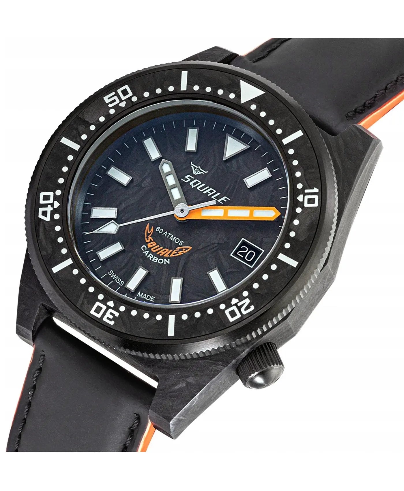 Squale - 60 ATM - T-183 Forged Carbon - Orange