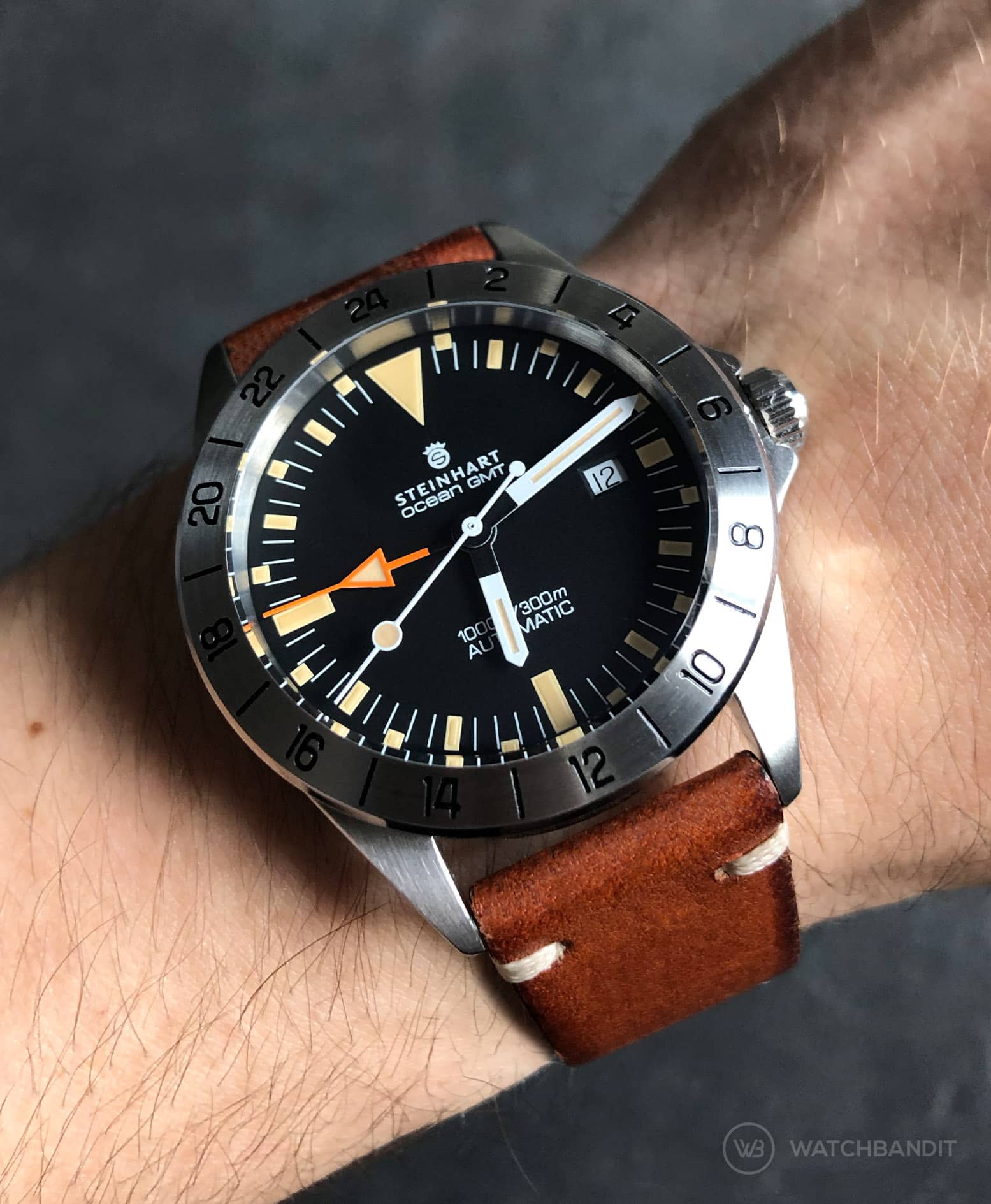 Steinhart Ocean Vintage GMT Strap guide brown vintage leather
