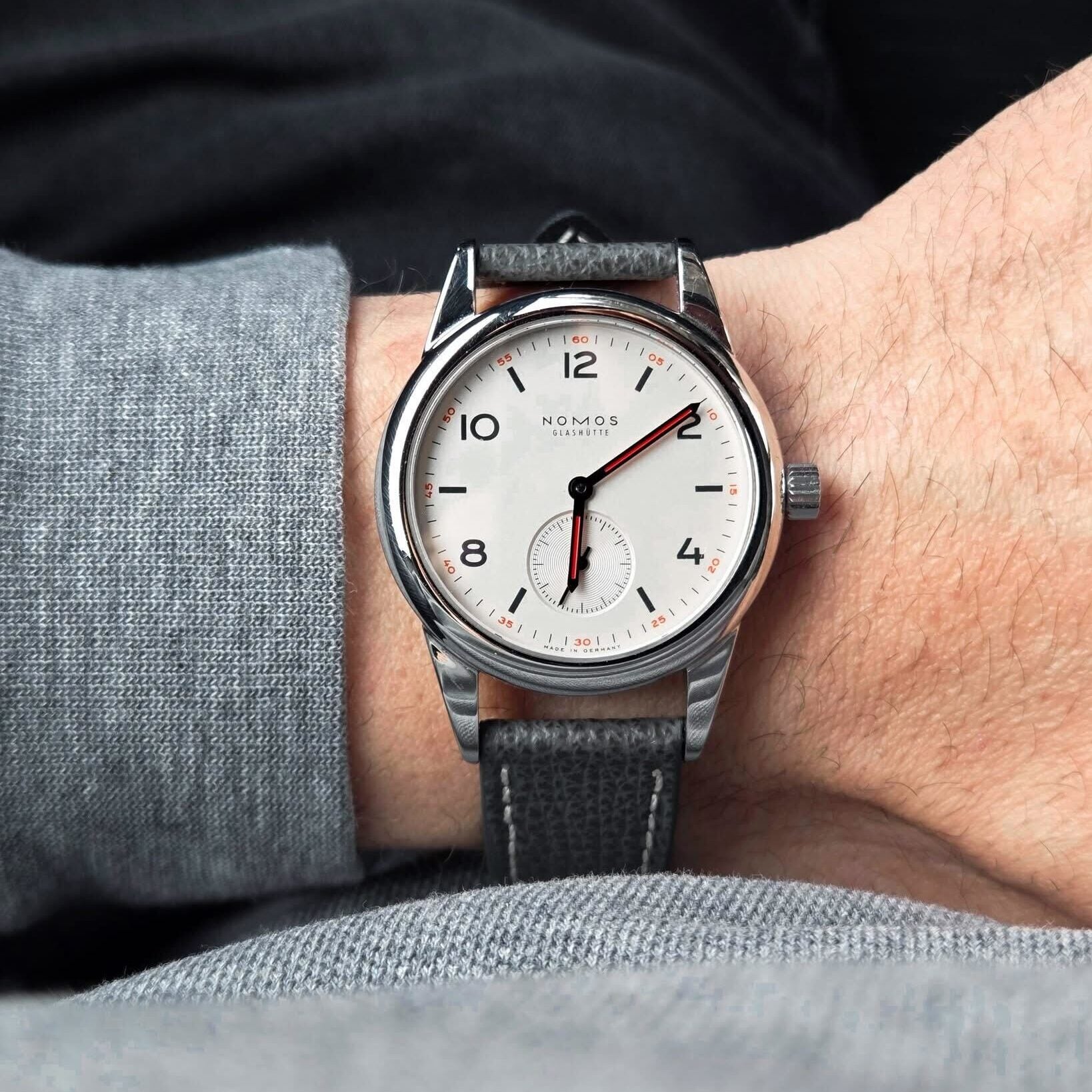 Textured Leather Watch Strap Dark Grey | WB Original x Nomos Campus 2