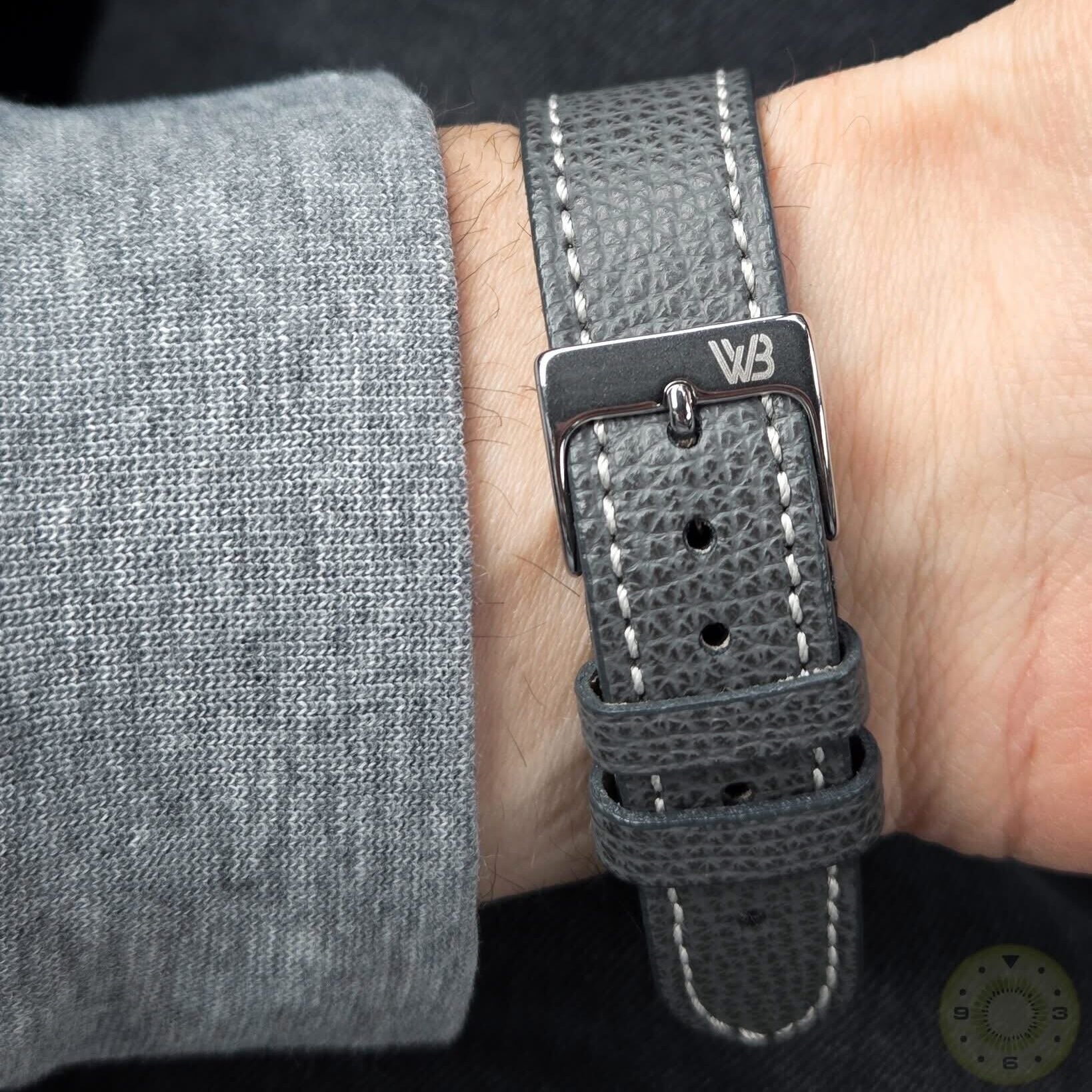 Textured Leather Watch Strap Dark Grey | WB Original x Nomos Campus 3