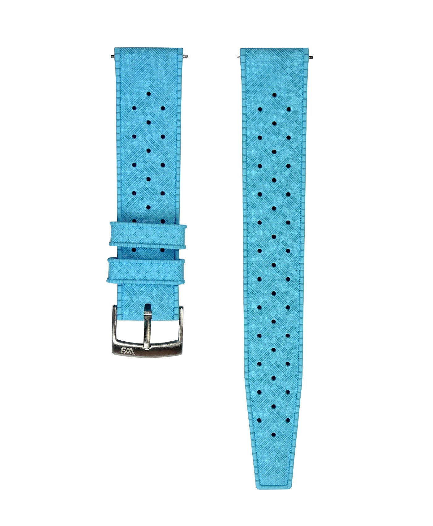 Tropical-Style-Rubber-Watch-Strap-Azure-Blue-WB Original