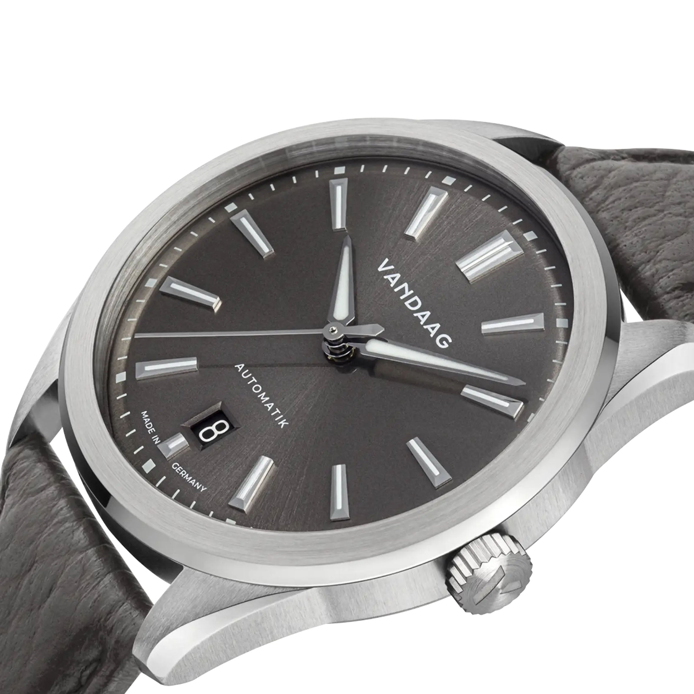 Vandaag - Baas - Balance - Leather Bracelet - Black Date - close up