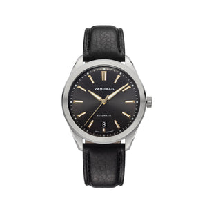 Vandaag - Baas - Gold-Kraft - Leather Bracelet - Black Date