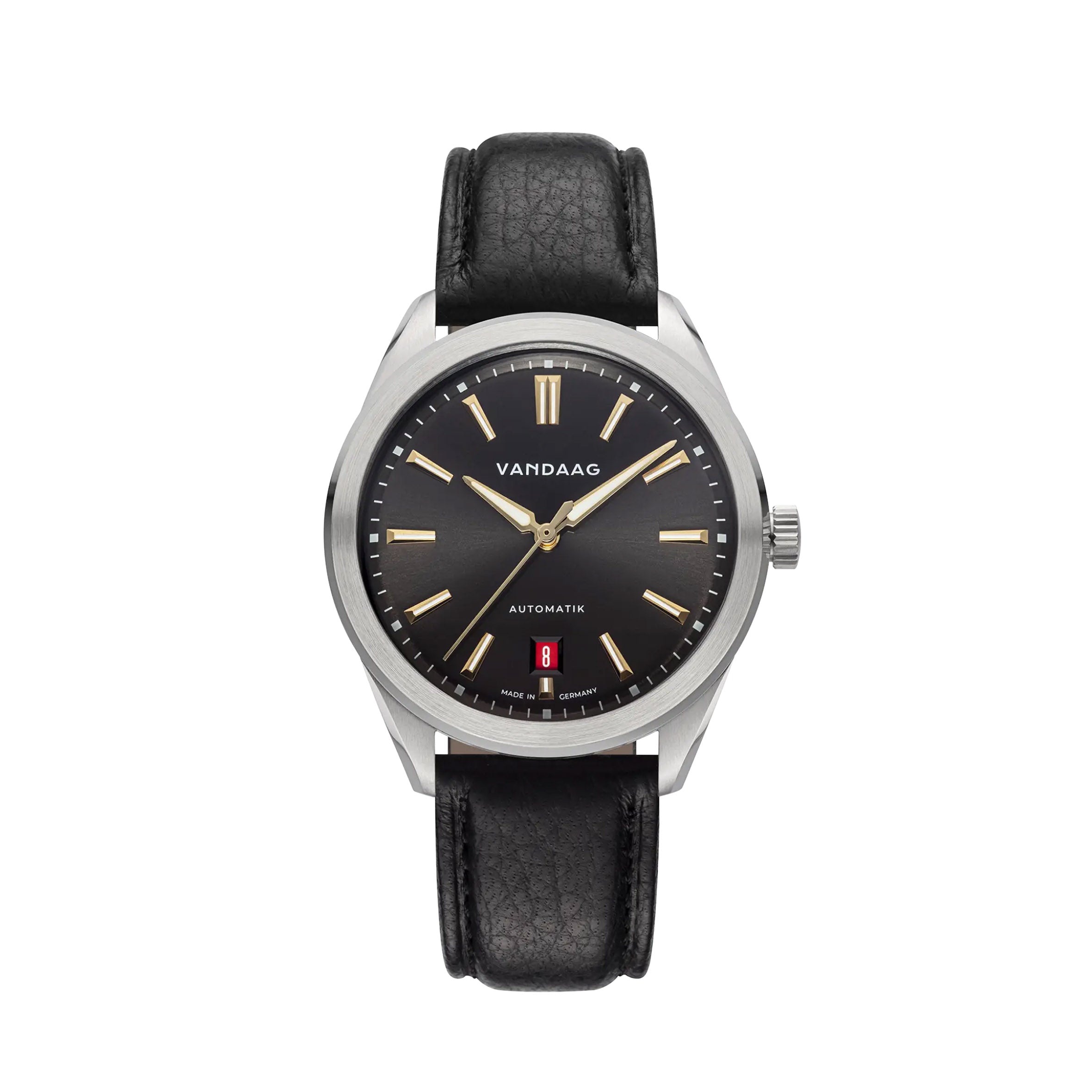 Vandaag - Baas - Gold-Kraft - Leather Bracelet - Red Date