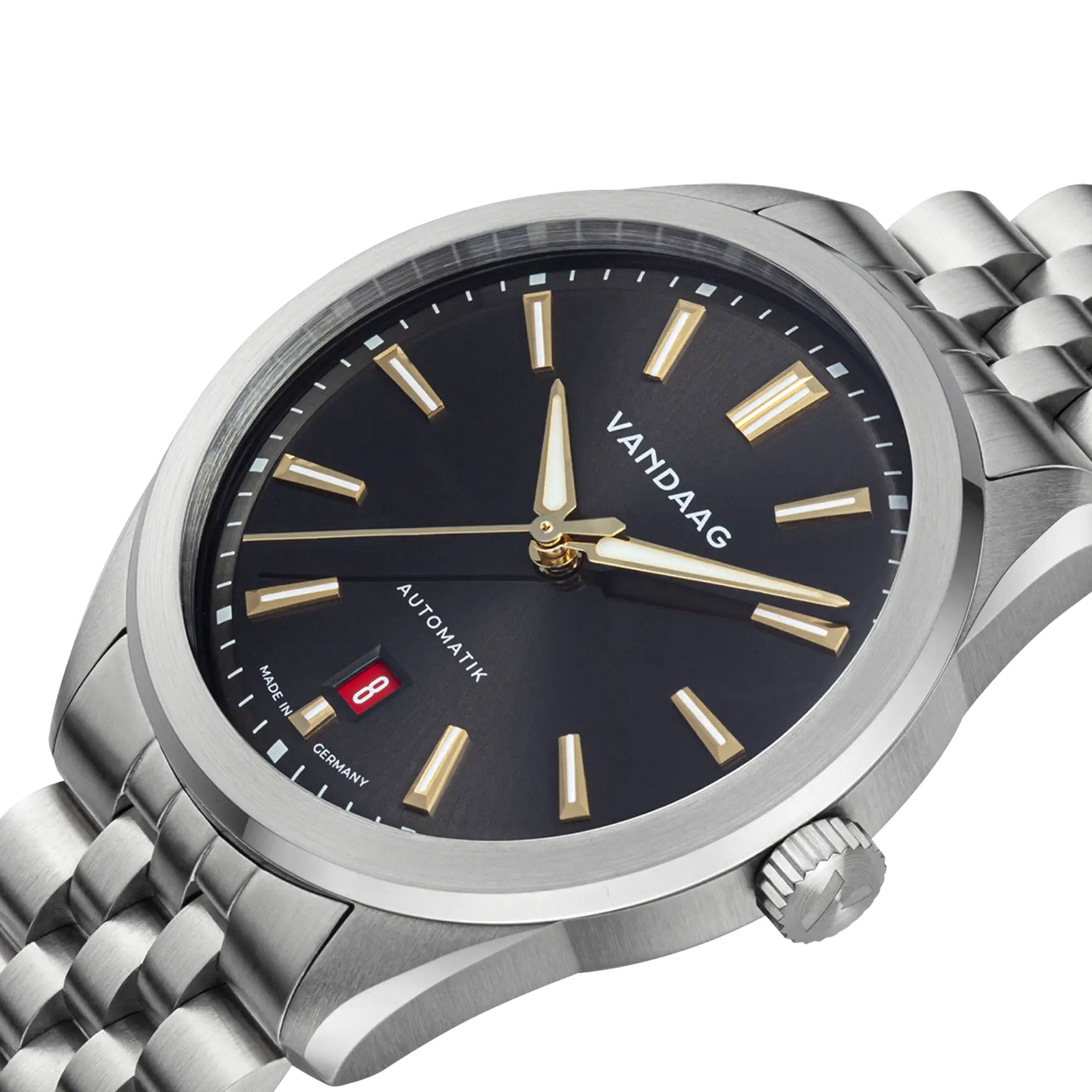 Vandaag - Baas - Gold-Kraft - Steel Bracelet - Red Date - close up