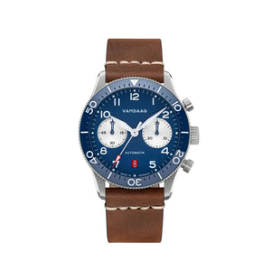 Vandaag - Schallmauer Automatik - Reverse Panda Blue - Tweede Pelle Leather Strap