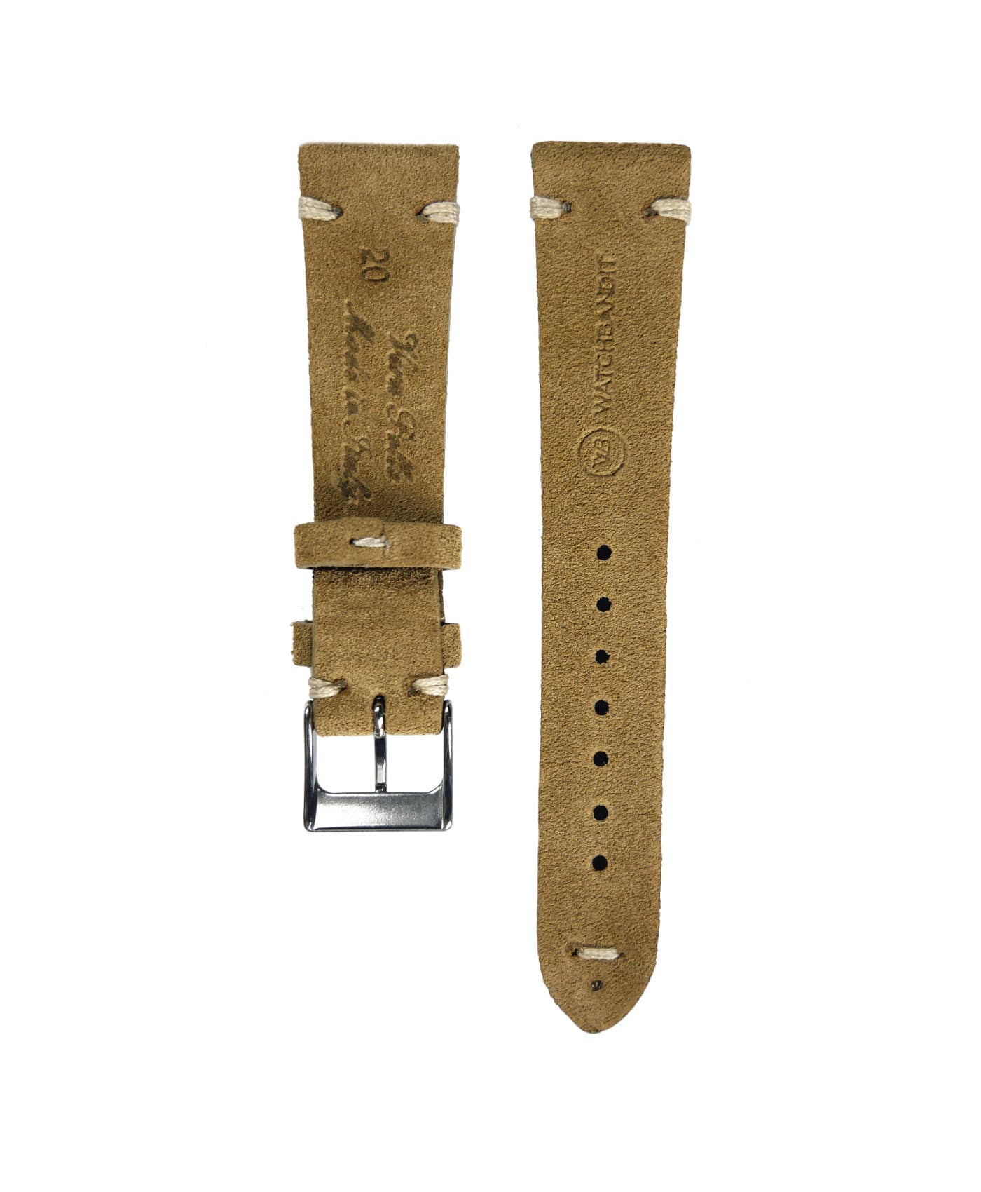 WB original premium suede watch strap beige back