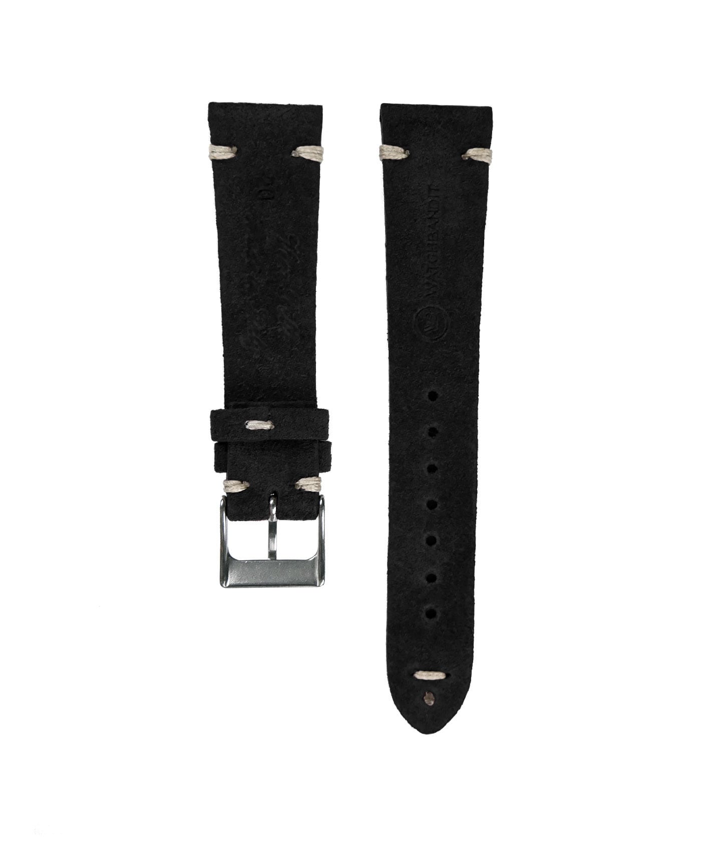 WB Original black suede watch strap back