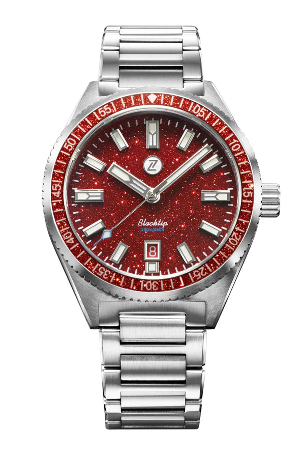 Zelos - Blacktip 41mm SS - Red Aventurine