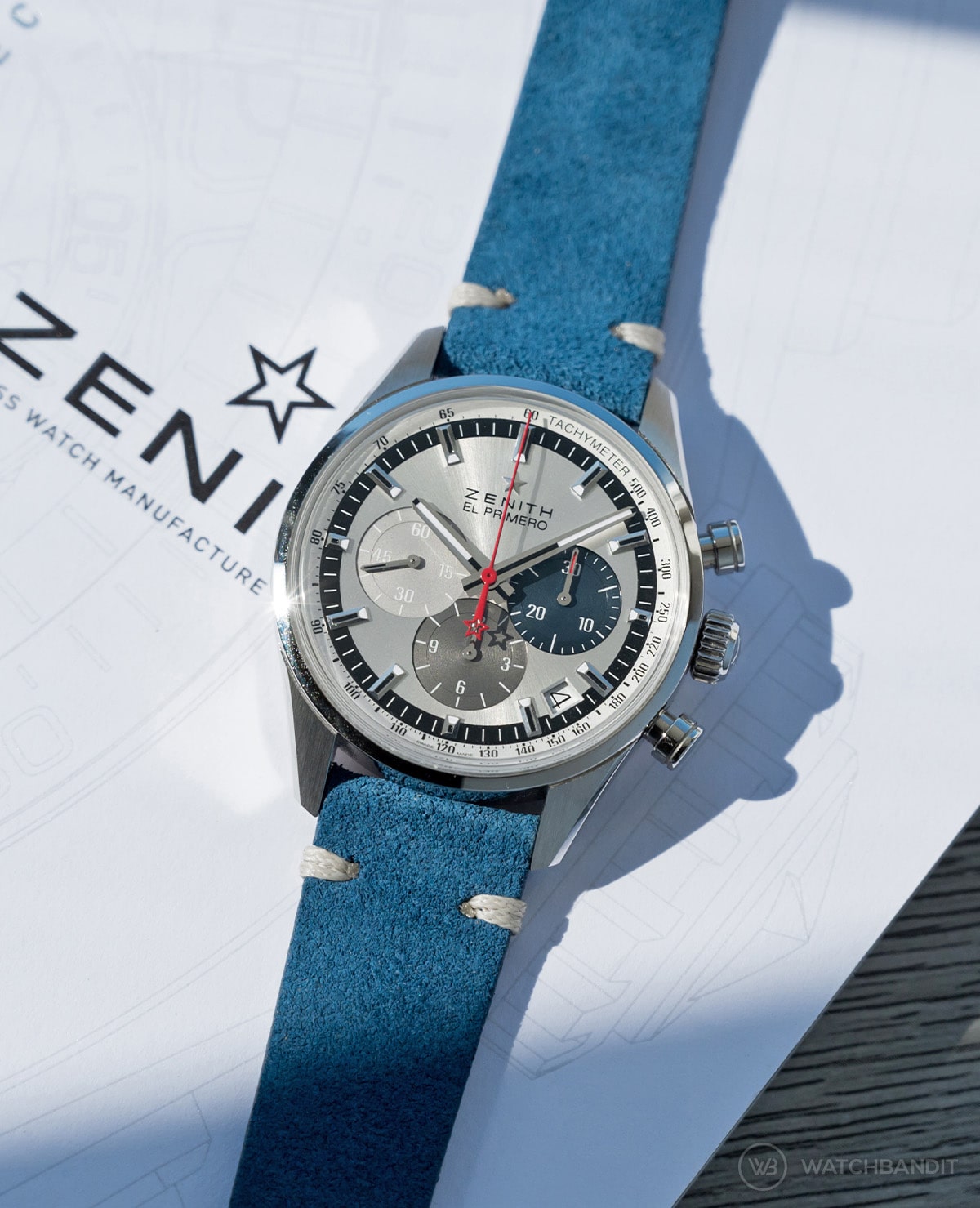 Zenith-El-Primero-Blue-Suede-Leatherstrap-Watchbandit2-min