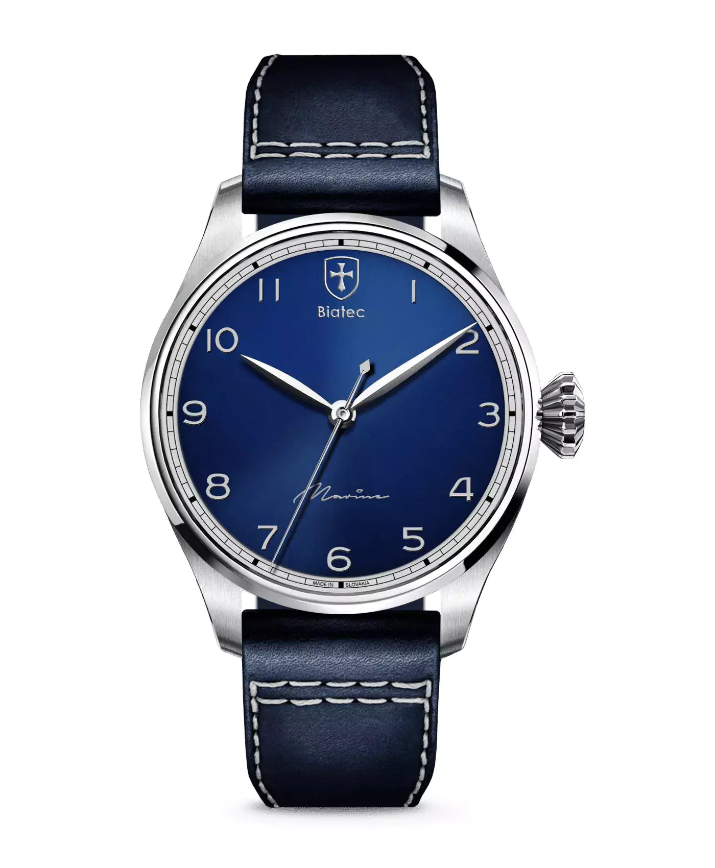 Marine 01 N – Blue Sunray / Blue Leather