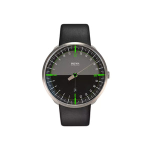 BOTTA - UNO 24 Automatic - Titanium - 40 mm - Black-Green - Leather Strap